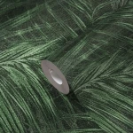 Wallpaper Linden, green palm leaves on a near-black ground