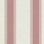 Wallpaper Soft Redcurrant, wide dusky pink and cream stripes