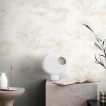 Wallpaper Pale Pebble, beige and off-white limewash cloud effect