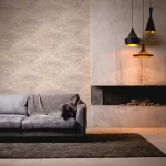 Wallpaper Pale Millstone, cream marble effect with grey veins