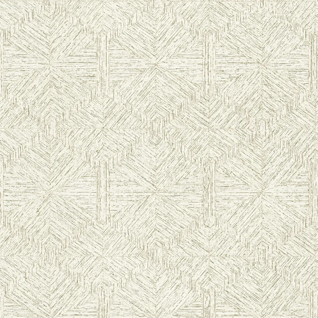 Wallpaper Light Rapeseed, fine striated diamond grid on light ground