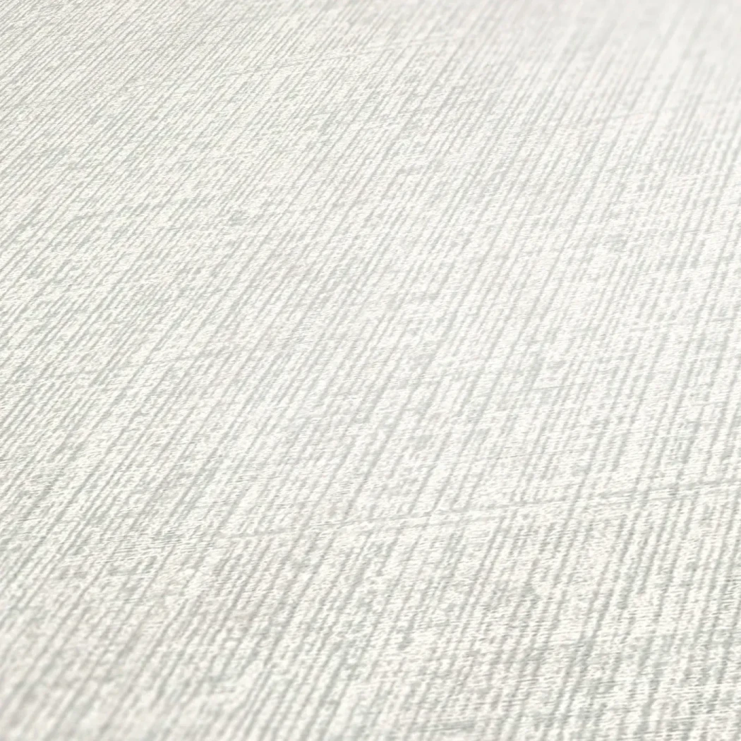Wallpaper Veiled Mist, pale grey linen-like striated texture
