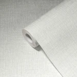 Wallpaper Veiled Mist, pale grey linen-like striated texture