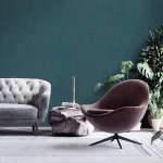 Wallpaper Deep Indigo, plain indigo with fine diagonal fibres