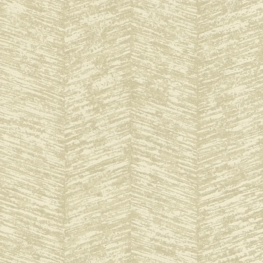 Wallpaper Veiled Lemon, textured beige and gold chevron pattern
