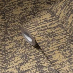 Wallpaper Ashen Honey, textured ochre and aubergine chevrons