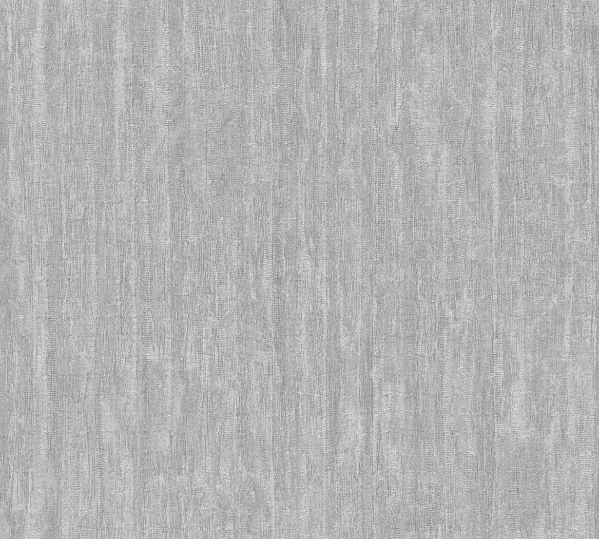 Wallpaper Soft Flint, pearl grey with vertical crumpled veining
