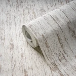 Wallpaper Frosted Sulphur, ivory and beige woven linen stripes