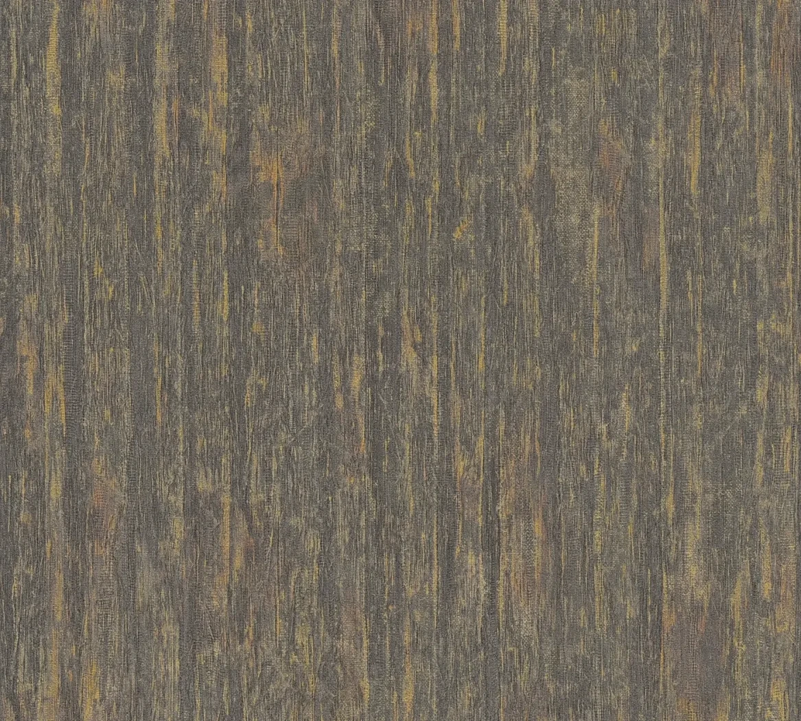 Wallpaper Ash Schist, olive brown veining flecked rust and gold