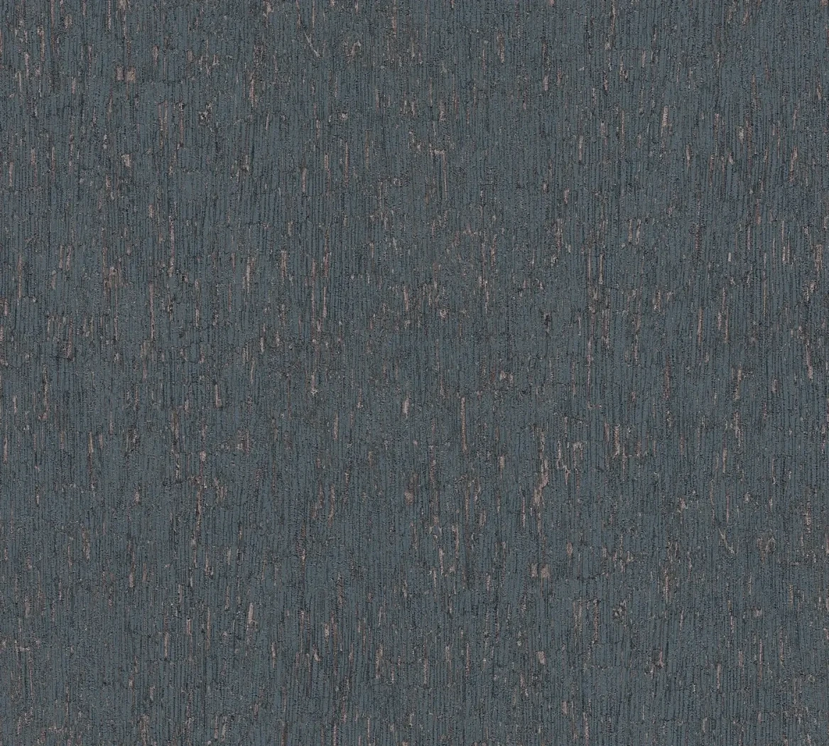 Wallpaper Ashen Lava, slate grey vertical weave with copper flecks
