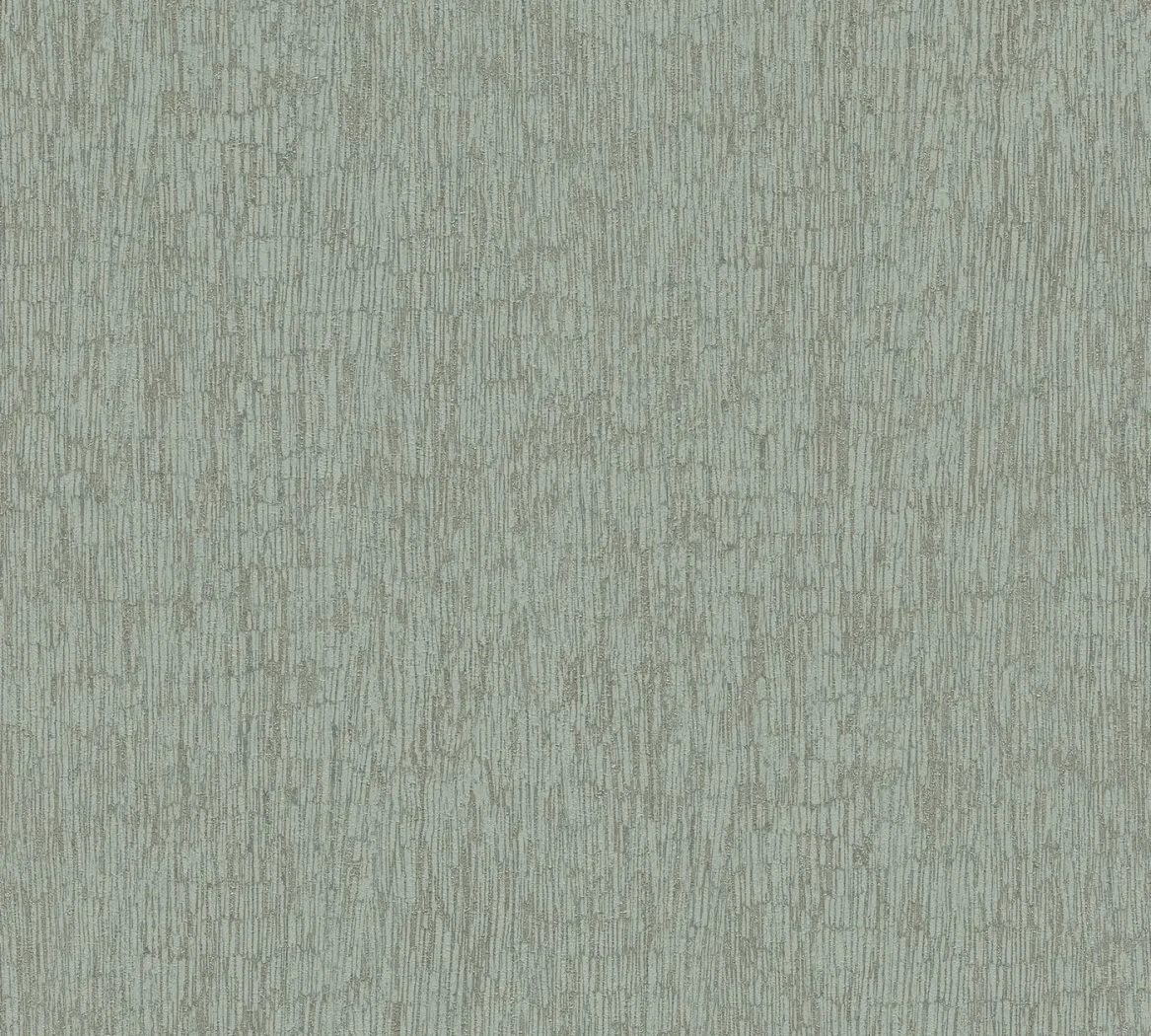 Wallpaper Soft Graphite, sage grey-green linen-effect vertical texture