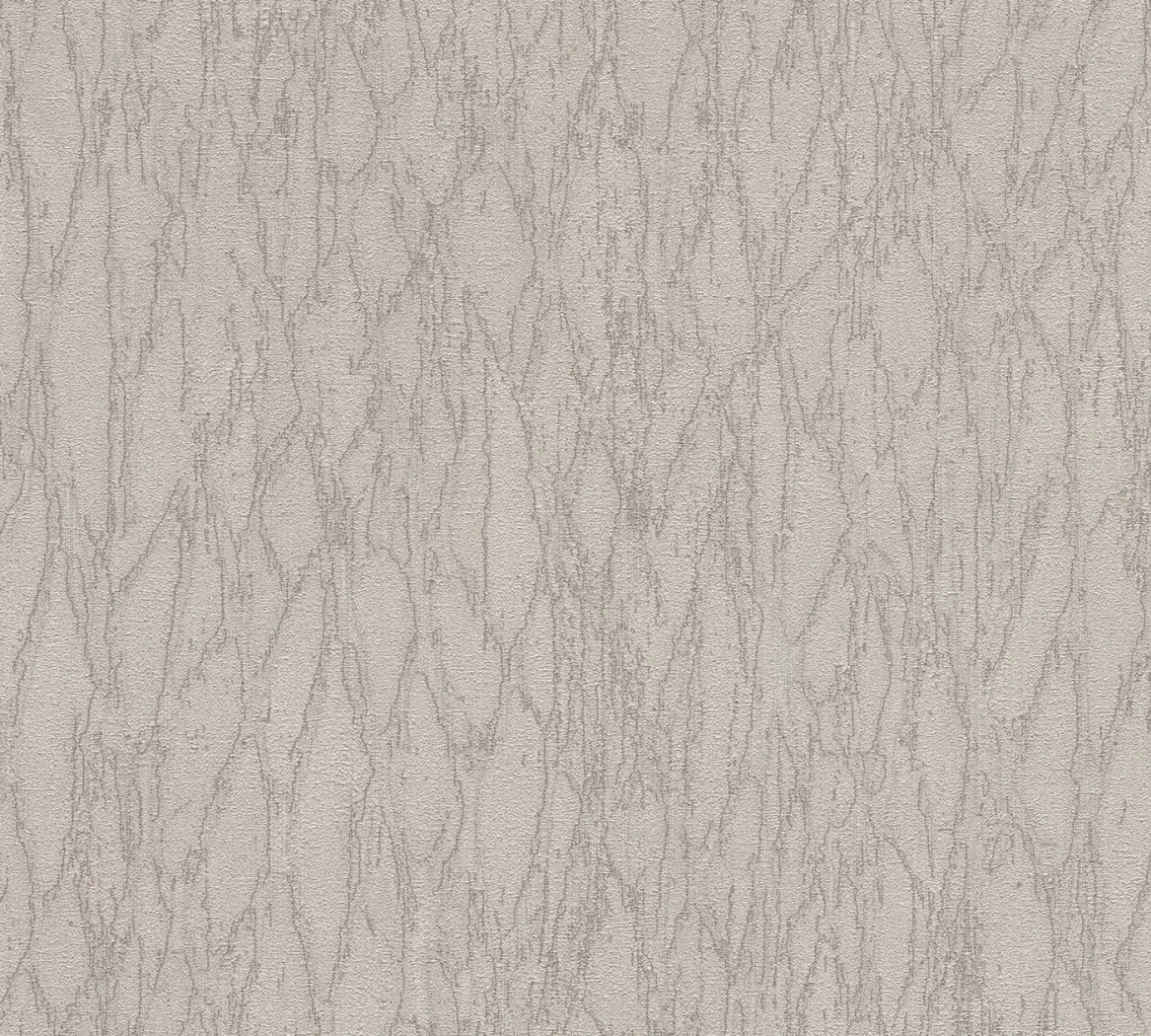 Wallpaper Veiled Spelt, fine grey crackle veins on light beige