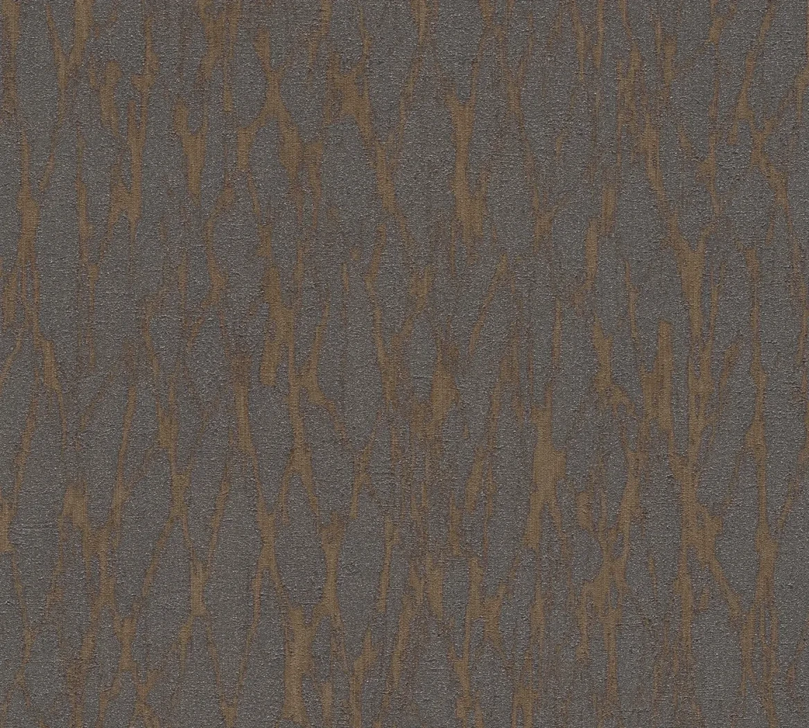 Wallpaper Ash Hazel, copper-ochre bark veins on charcoal grey