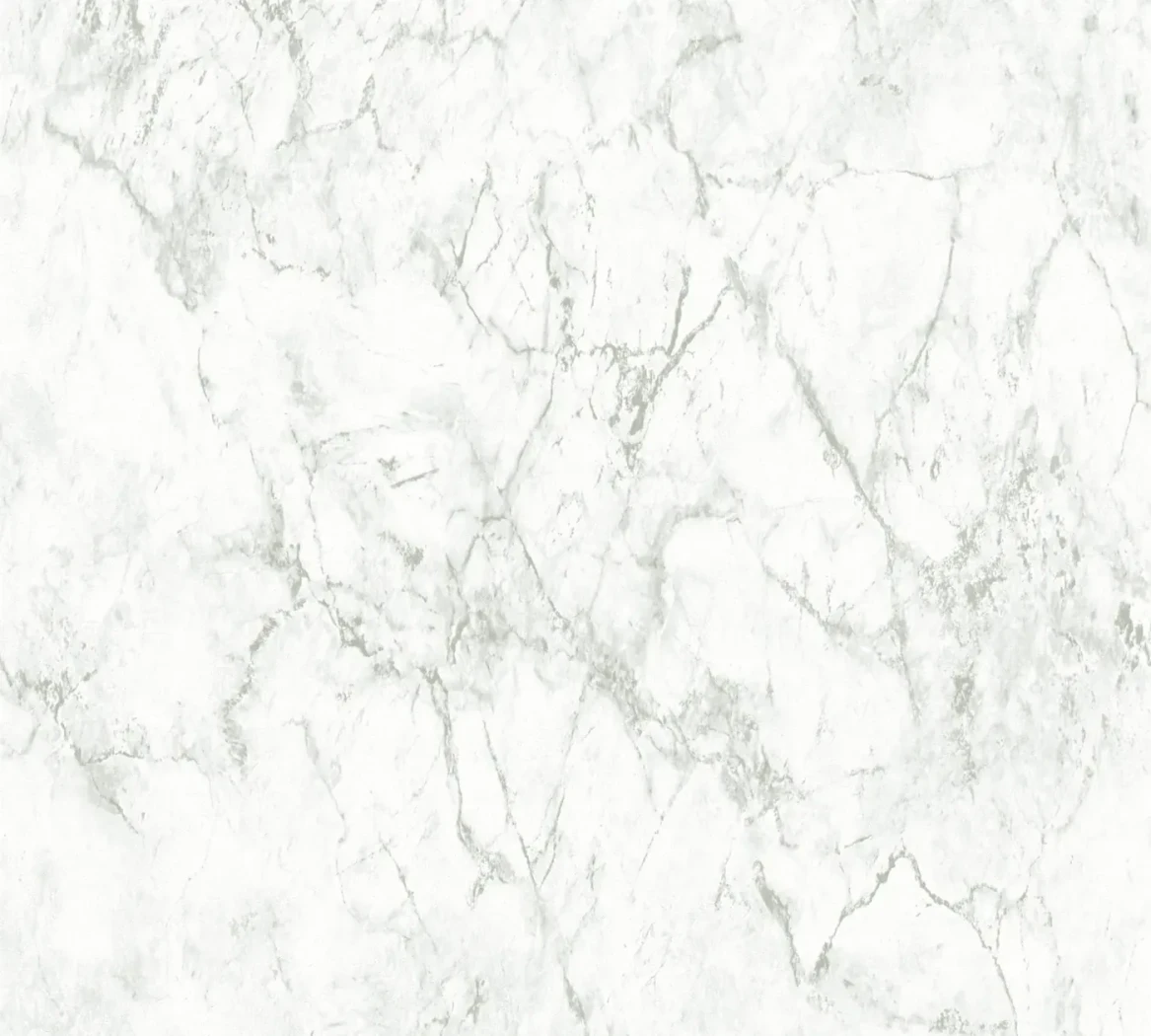 Wallpaper Pale Feather, off-white marble with fine grey veins