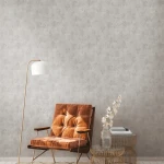 Wallpaper Pale Zinc, light grey hand-trowelled concrete texture