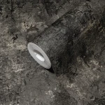 Wallpaper Deep Chrome, dark grey concrete with gold glints