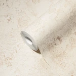 Wallpaper Veiled Shell, cream patinated plaster effect with beige patches