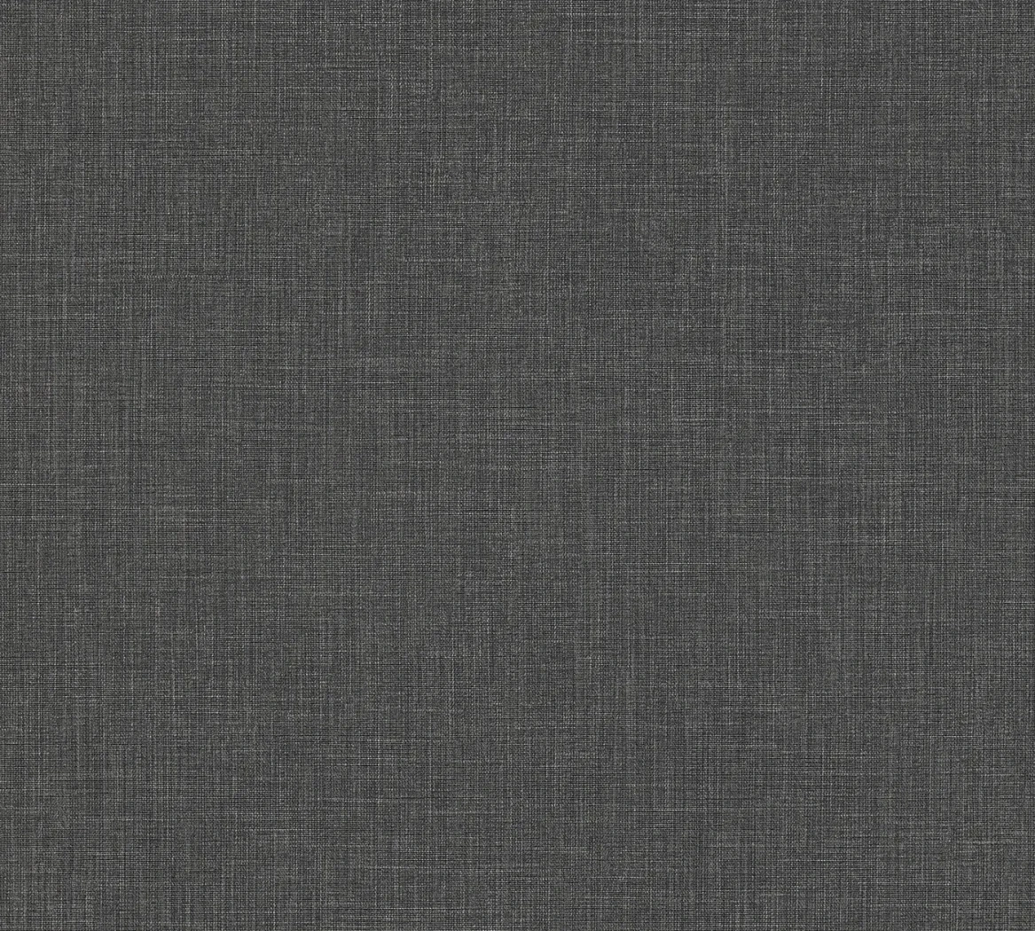 Wallpaper Deep Slate, charcoal grey woven linen texture