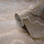 Wallpaper Veiled Vanilla, cream marble effect with gold veins