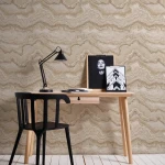 Wallpaper Veiled Vanilla, cream marble effect with gold veins