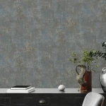 Wallpaper Soft Stone, bluish grey concrete effect with gold flecks