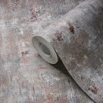 Wallpaper Veiled Rain, grey raw concrete with beige streaks and rust