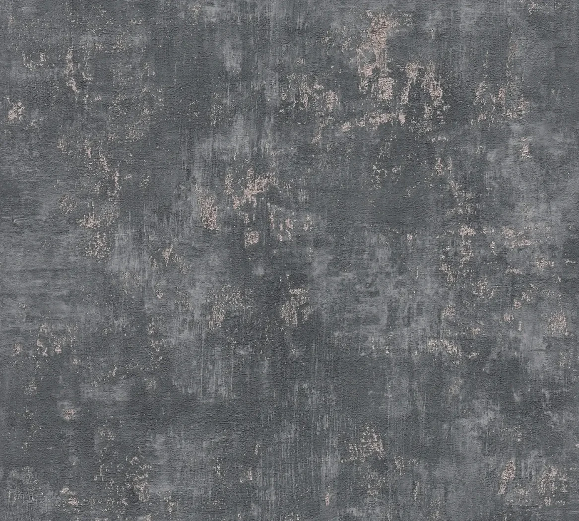 Wallpaper Misty Nickel, dark grey concrete with pink-copper flecks