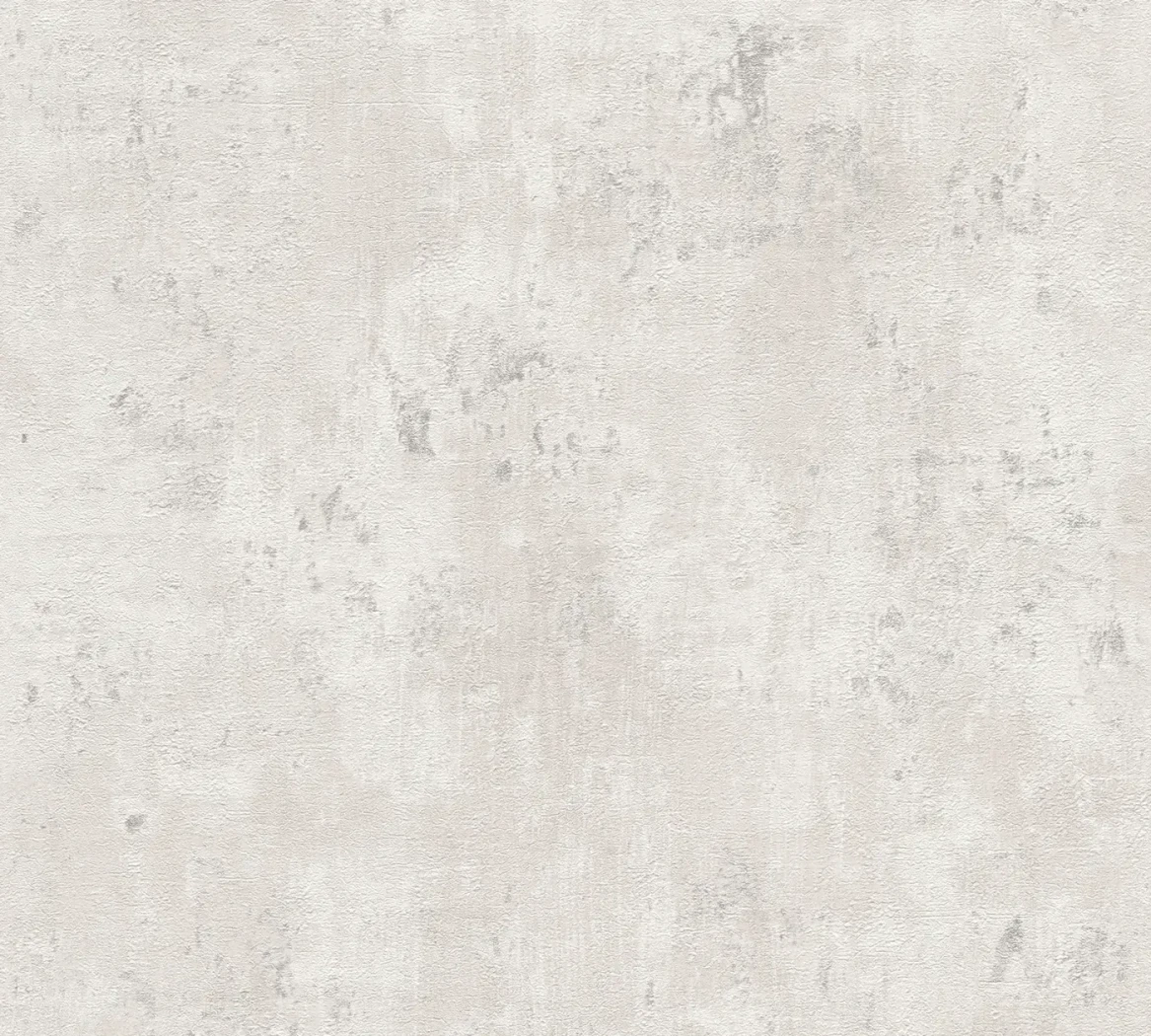 Wallpaper Pale Grisaille, almost white concrete effect with soft shadows