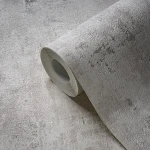 Wallpaper Pale Grisaille, almost white concrete effect with soft shadows