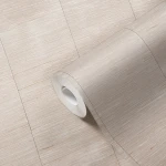 Wallpaper Pale Grey Millstone, pearl grey and beige vertical fibre texture