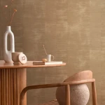 Wallpaper Soft Silt, warm beige horizontal woven fibre texture