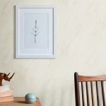 Wallpaper Soft Bamboo, warm ivory trowelled plaster with fine beige veins