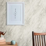 Wallpaper Light White Linen, ivory marble with fine grey veins