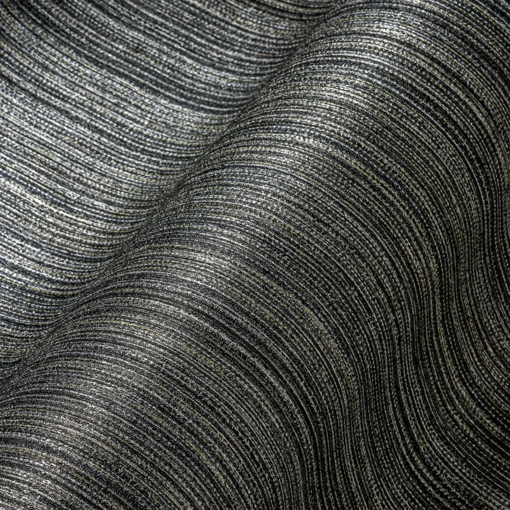Wallpaper Ebony with black and gold woven texture