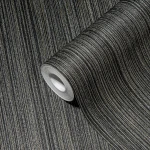 Wallpaper Ebony with black and gold woven texture