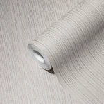 Wallpaper Pale Dawn, light grey woven textile effect