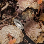 Wallpaper Deep Apricot, gold and terracotta peonies on charcoal
