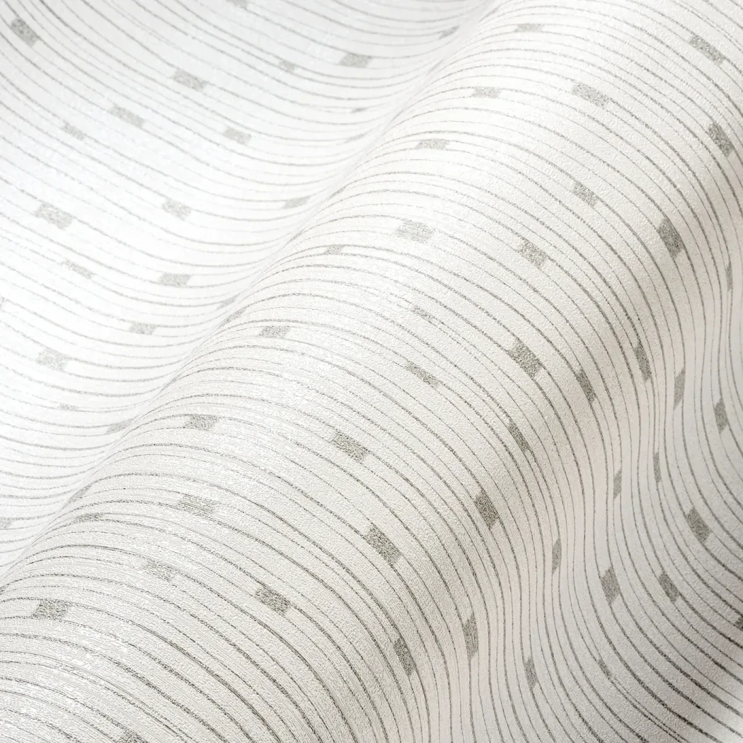 Wallpaper Veiled Grey Millstone, fine grey and silver stripes