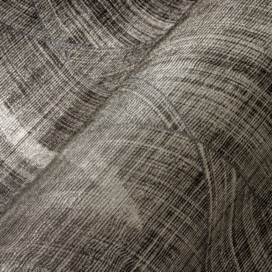 Wallpaper Misty Havana, taupe and bronze cross-weave texture