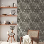 Wallpaper Misty Havana, taupe and bronze cross-weave texture