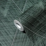 Wallpaper Misty Azure, fir-green canvas with fine white arcs