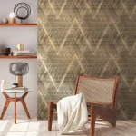 Wallpaper Deep Saffron, ochre and bronze brushed weave