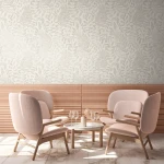 Wallpaper Pale Soot, grey branches on off-white ground