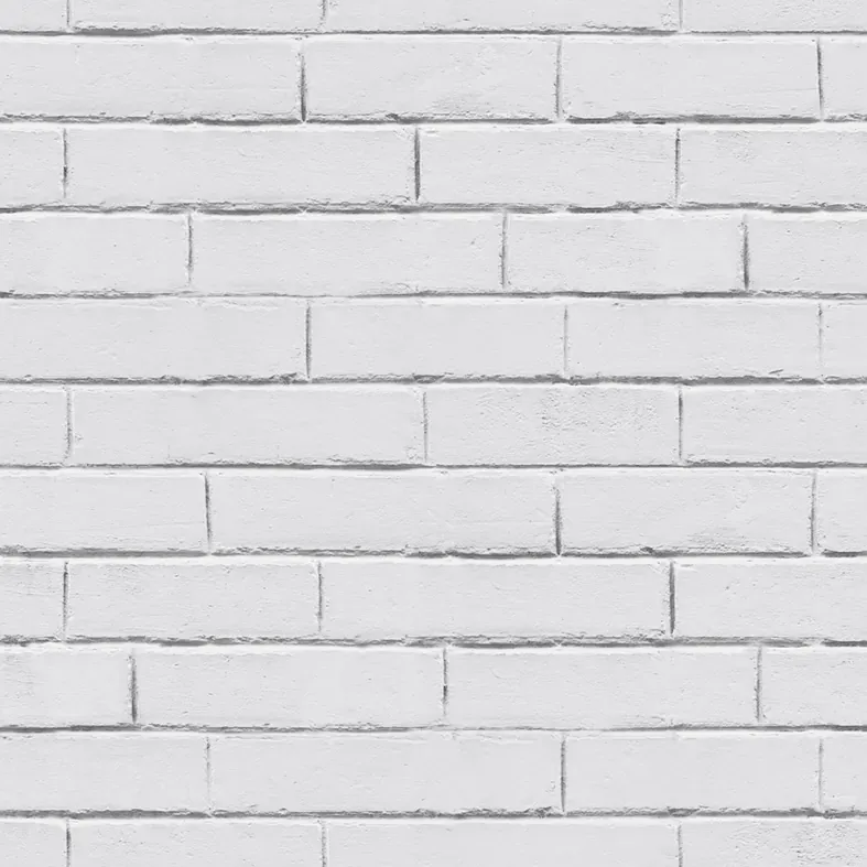 Writable wallpaper Zinc, white painted brick with recessed joints